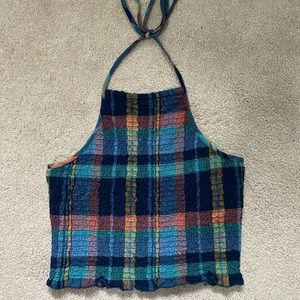*NEVER WORN* American Eagle Plaid Halter Top